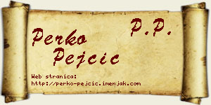Perko Pejčić vizit kartica